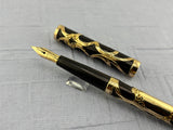 Parker Lucky Curve  #16  Gold Filled Filigree Overlay Eyedropper Fountain Pen