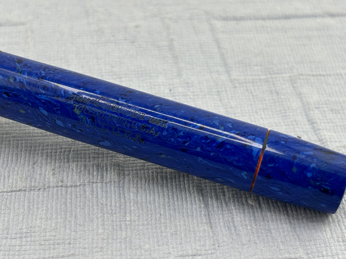 Conklin Endura Senior Lapis Blue Celluloid Fountain Pen