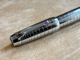 Montblanc Boheme Platinum Plated Radial Steel Amethyst Roller Ball