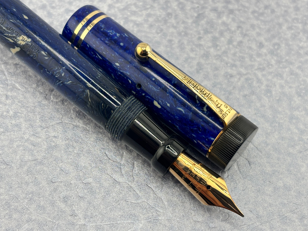 Parker Duofold Senior Lapis Blue  Fountain Pen