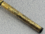 Waterman # 0512 1/2 Safety Fountain Pen Gold filled Floral Pattern  - Retractable Nib