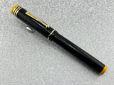 Gold Bond #8 Size Stonite Black with Yellow Ends  Fountain Pen