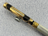 Parker # 15 Gold filled filigree with Fluted mother-of-pearl slabs eyedropper-fill Fountain Pen ca 1910-15
