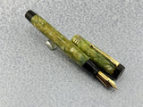 Parker Duofold Senior Streamline Moderne Green and Pearl - Fountain Pen