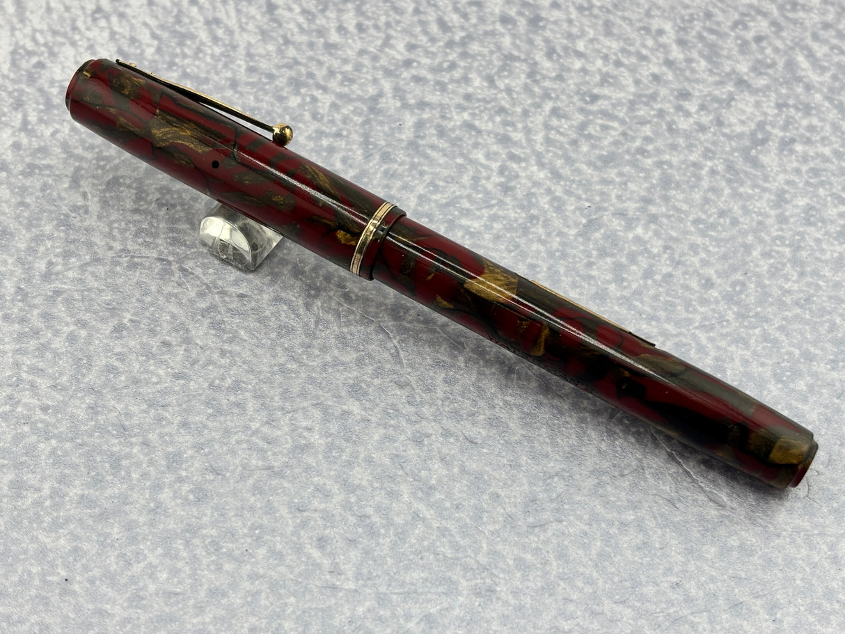 Waterman # 92 Red wine & Gold Marble  - Fountain Pen