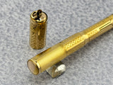Waterman Gold-Filled # 0512 1/2 VPSF (Vest Pocket Self Filler) Gothic Overlay Ring Top  Fountain Pen  with Scarce Second Cap to Protect One's Clothing
