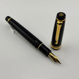 Sailor Black Professional Gear Fountain Pen - Gold 21 K Music Nib