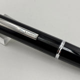 Pilot Glossy Black Vanishing Point Fountain Pen - Classic Style Multi-Facetted  Body  - Medium 14 Kt Gold Nib