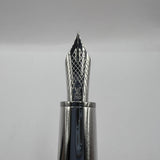 Louis Vuitton Blue Striped Lacquered Cargo Fountain Pen - Fine 18kt Gold Nib - RARE!