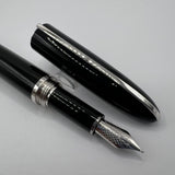 Louis Vuitton Black Lacquer Fountain Pen - Fine 18kt Gold Nib
