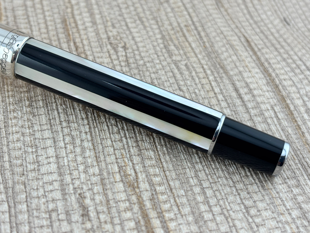 Ferrari di Varese Settelaghi Italy sterling silver cap 925  mother of pearl barrel - Fountain Pen