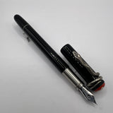 Montblanc Heritage Rouge Et Noir Black Fountain Pen  - Fine 14kt Gold Nib