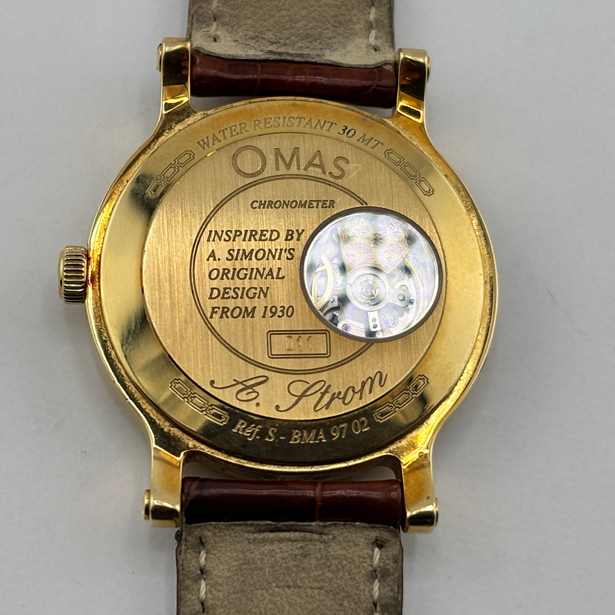 OMAS Prius Chronometer  Watch - Solid Gold 18K - Extremely Rare!
