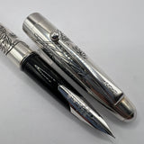 Pilot Sterling Silver Tiger Fountain Pen - Fine 18kt Gold Nib