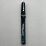 Visconti Wall Street Glittering Blue Celluloid Fountain Pen  - Fine 14kt Gold Nib