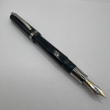Visconti Wall Street Glittering Blue Celluloid Fountain Pen  - Fine 14kt Gold Nib