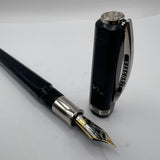 Visconti Wall Street Glittering Blue Celluloid Fountain Pen  - Fine 14kt Gold Nib