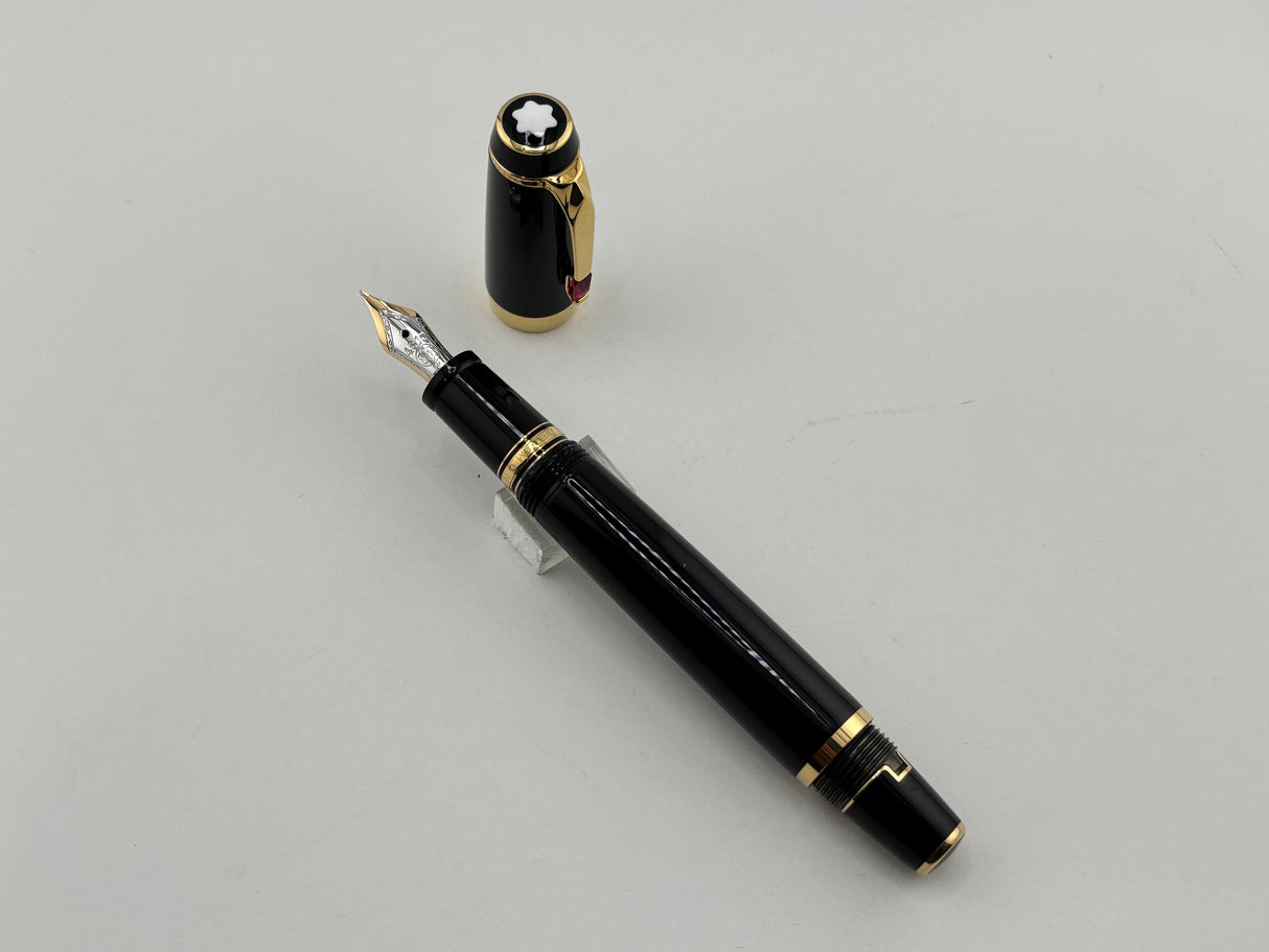 Montblanc Boheme Black Fountain Pen - Retractable Nib - Medium 14 Kt Gold Nib