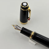 Montblanc Boheme Black Fountain Pen - Retractable Nib - Medium 14 Kt Gold Nib