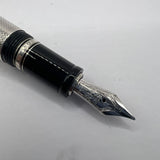 Montblanc Boheme Sterling Silver Barleycorn Retractable Nib Fountain Pen  - Medium 18kt Gold Nib