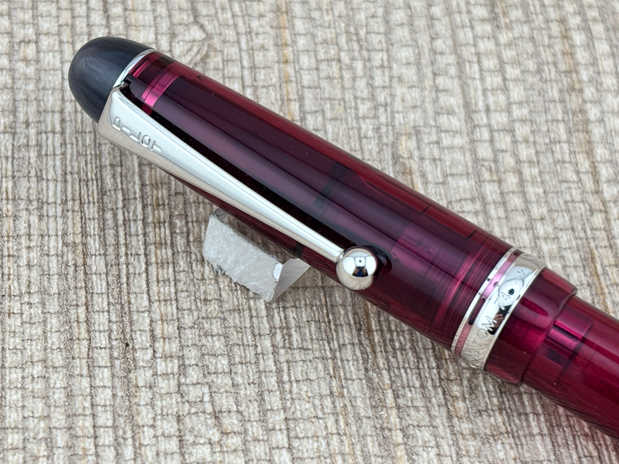 Pilot Custom 74 Semi Transparent Tinted Merlot/Burgundy Finish - Fountain Pen