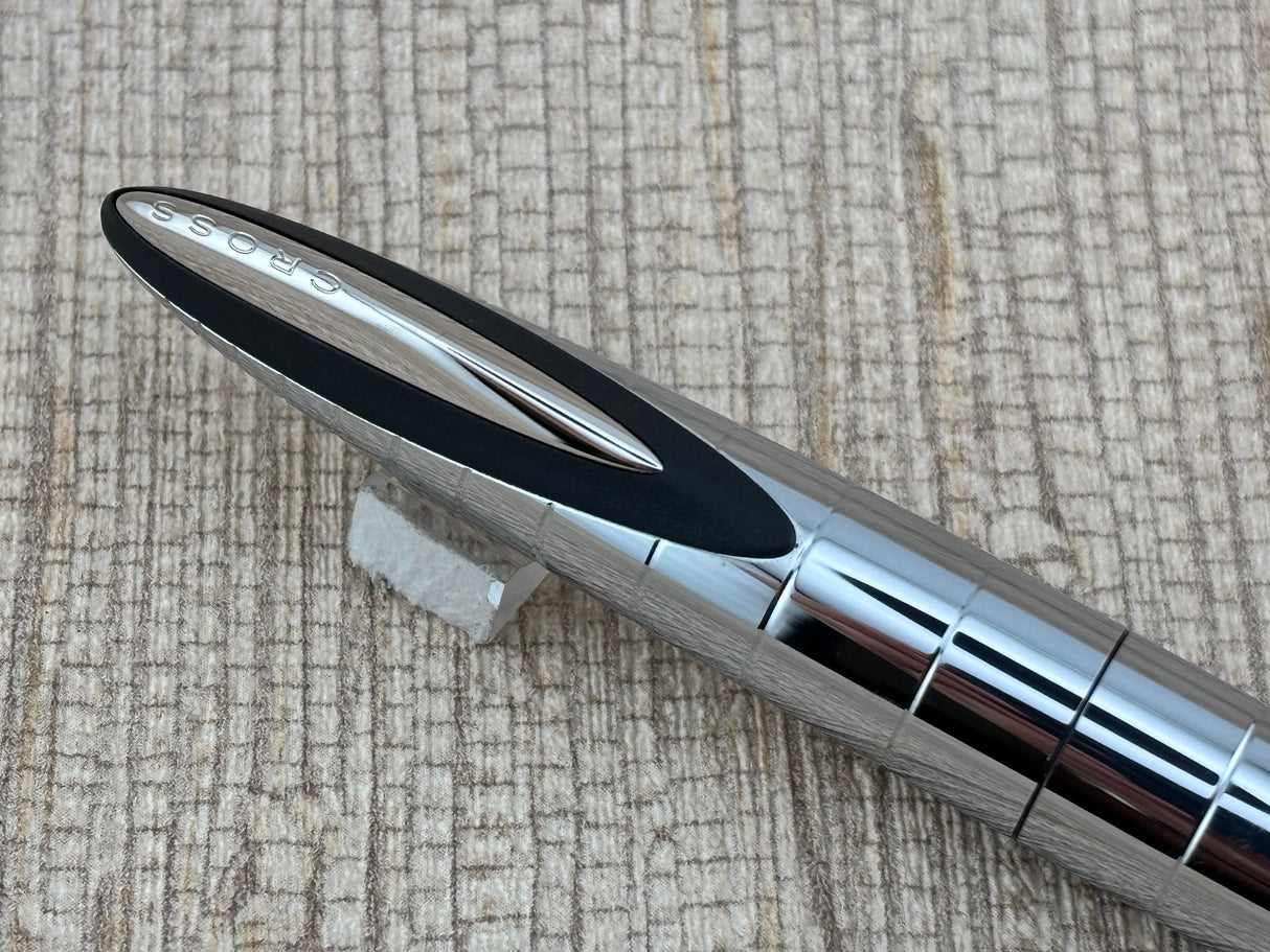 Cross Verve Radial Chrome with Charcoal Accents Circa 2000  - Ballpoint Pen