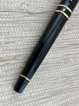 Waterman Expert Black Gold Trim  - Rollerball Pen
