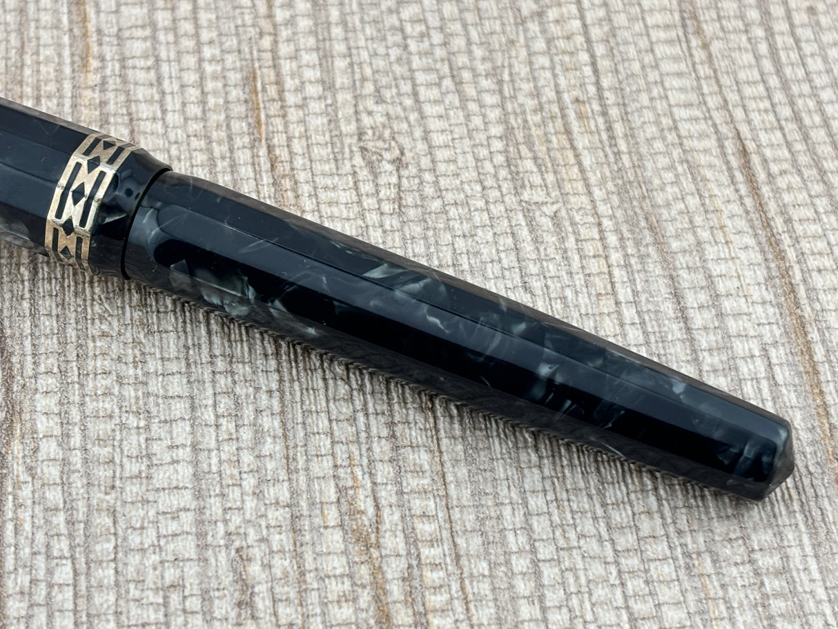 Wahl-Eversharp Doric Oversize Burma Pearl Grey Flexible Nib - Rare In This Condition! Fountain Pen ED