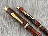 Waterman 55 Set Red/Orange Woodgrain Hard Rubber - Fountain Pen