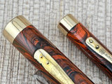 Waterman 55 Set Red/Orange Woodgrain Hard Rubber - Fountain Pen