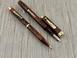 Waterman 55 Set Red/Orange Woodgrain Hard Rubber - Fountain Pen