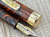 Waterman 55 Set Red/Orange Woodgrain Hard Rubber - Fountain Pen