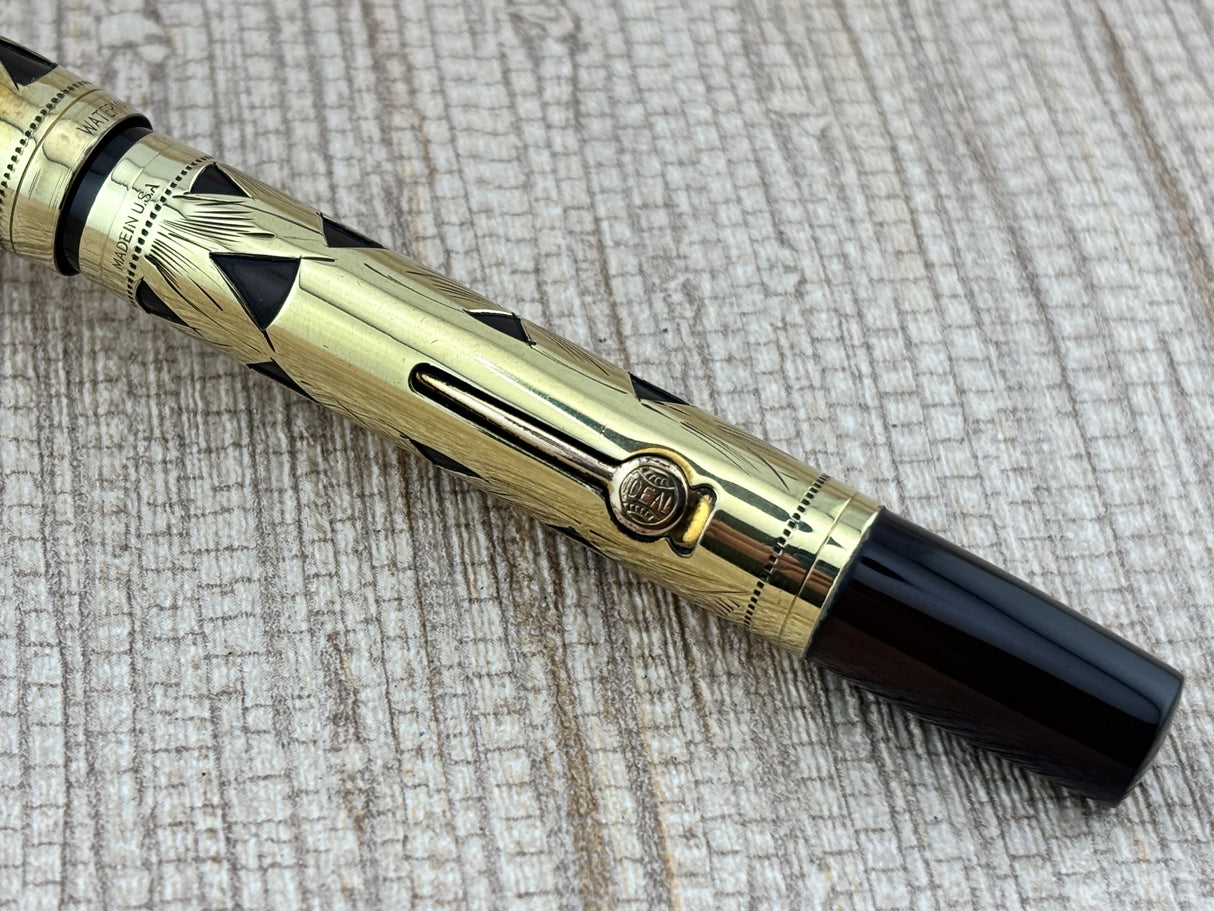 Waterman 0552 Basketweave Gold Filled Circa 1920 - Fountain Pen