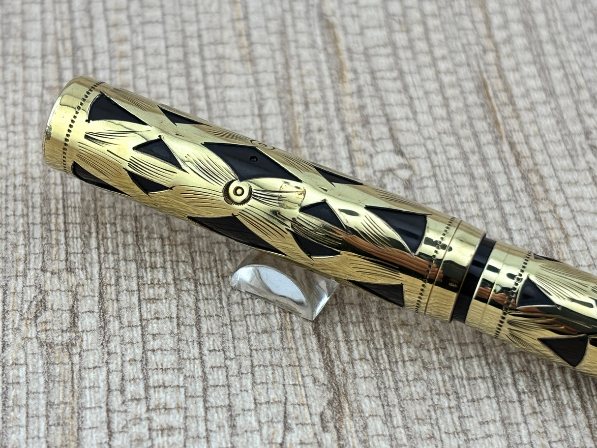 Waterman 0552 Basketweave Gold Filled Circa 1920 - Fountain Pen
