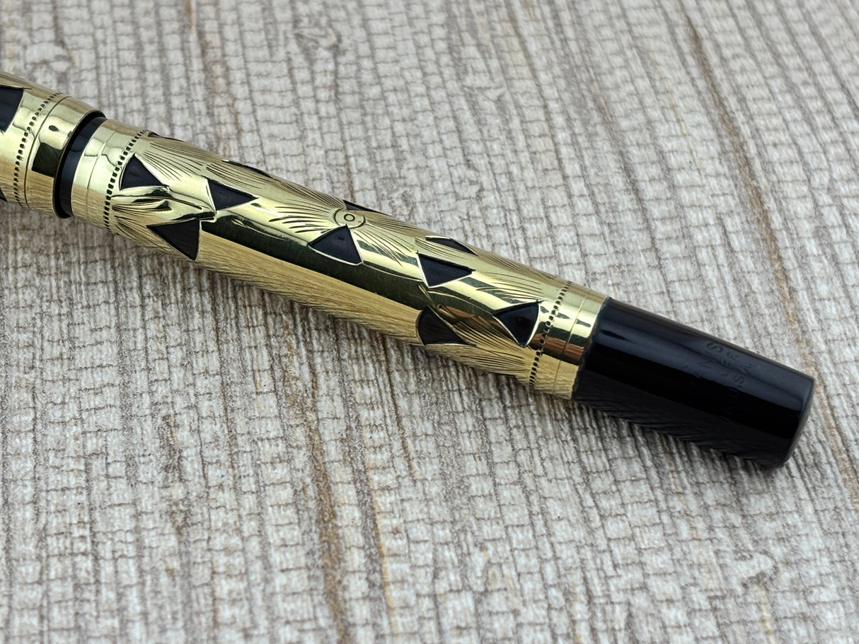 Waterman 0552 Basketweave Gold Filled Circa 1920 - Fountain Pen
