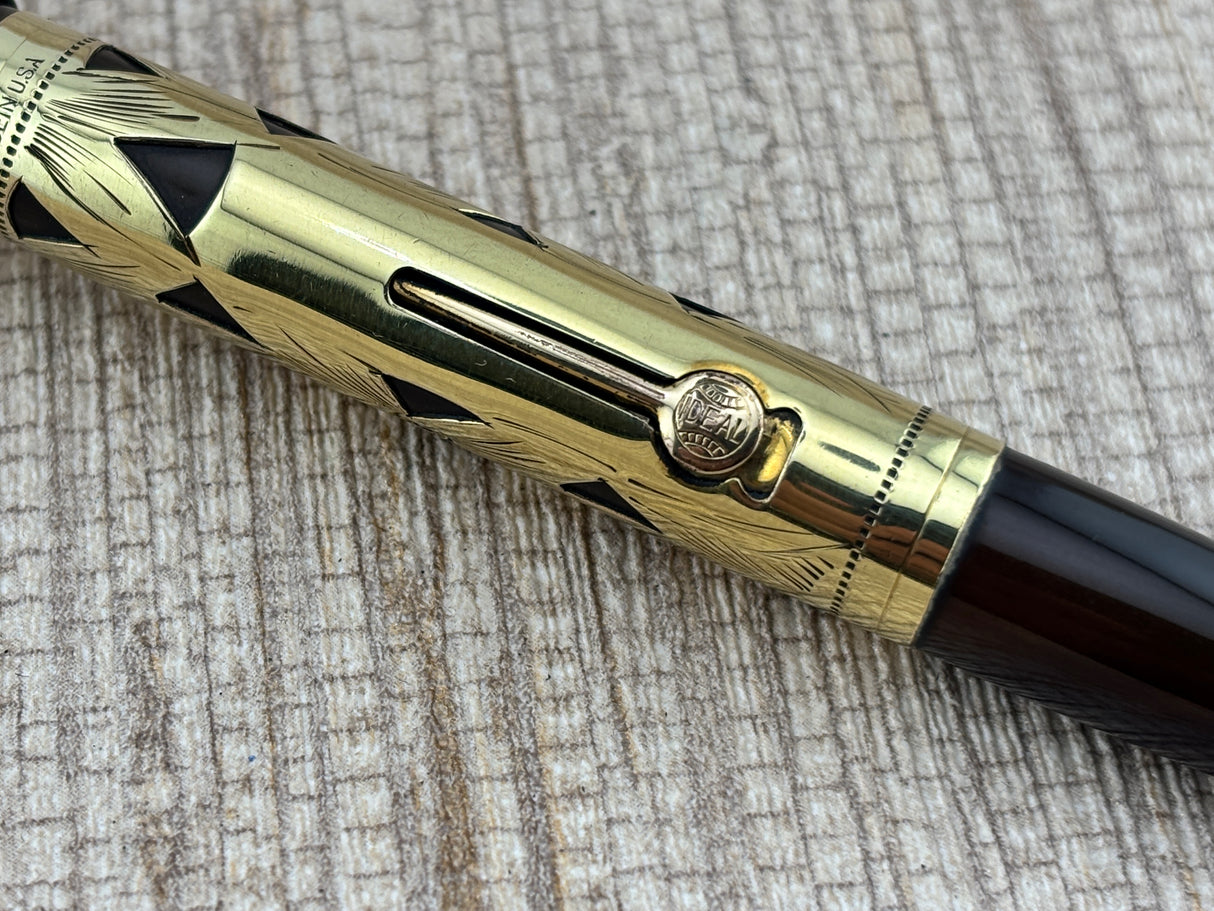 Waterman 0552 Basketweave Gold Filled Circa 1920 - Fountain Pen