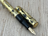 Waterman 0552 Basketweave Gold Filled Circa 1920 - Fountain Pen