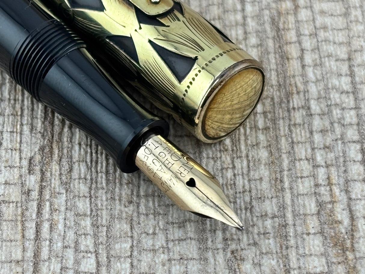 Waterman 0552 Basketweave Gold Filled Circa 1920 - Fountain Pen