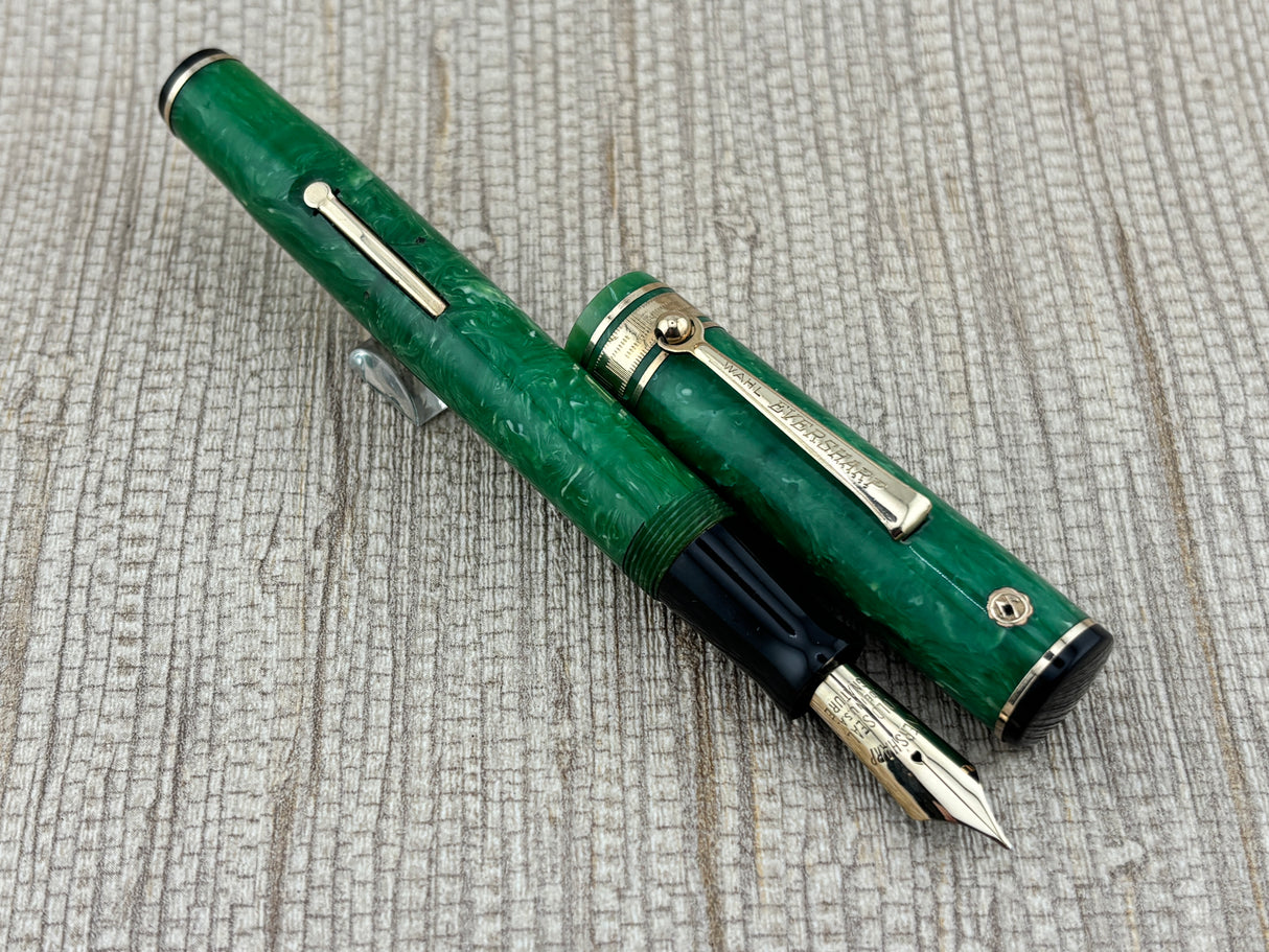 Wahl-Eversharp Gold Seal Decoband Green Jade - Fountain Pen