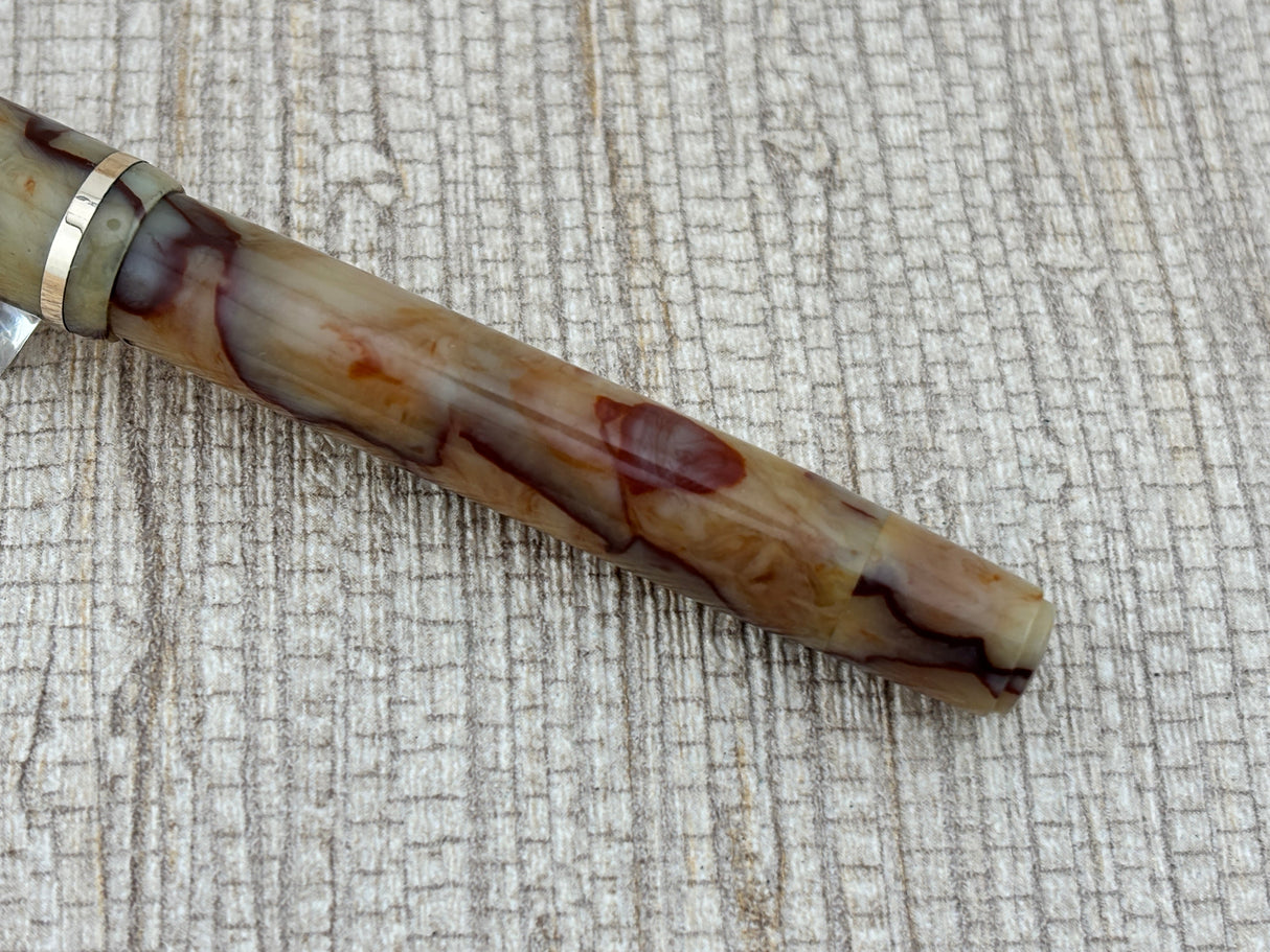 Parker Duette Jr. Canada 1939 Ivory with red veins   - Fountain Pen
