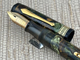 Waterman Patrician Moss Agate Rare In This Condition! - Fountain Pen