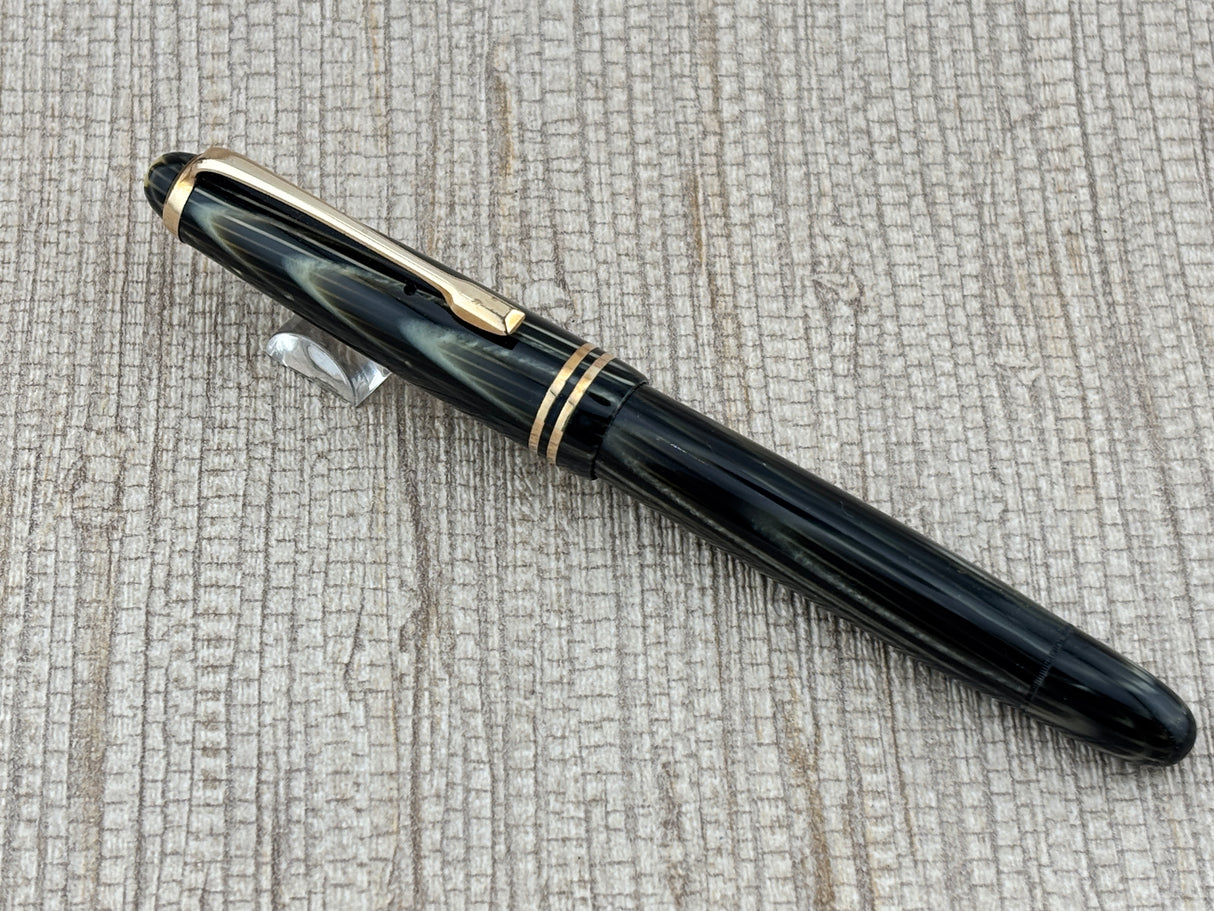 Montblanc 242 Grey Tiger Eye OBB Nib!  condition - condition! - Fountain Pen
