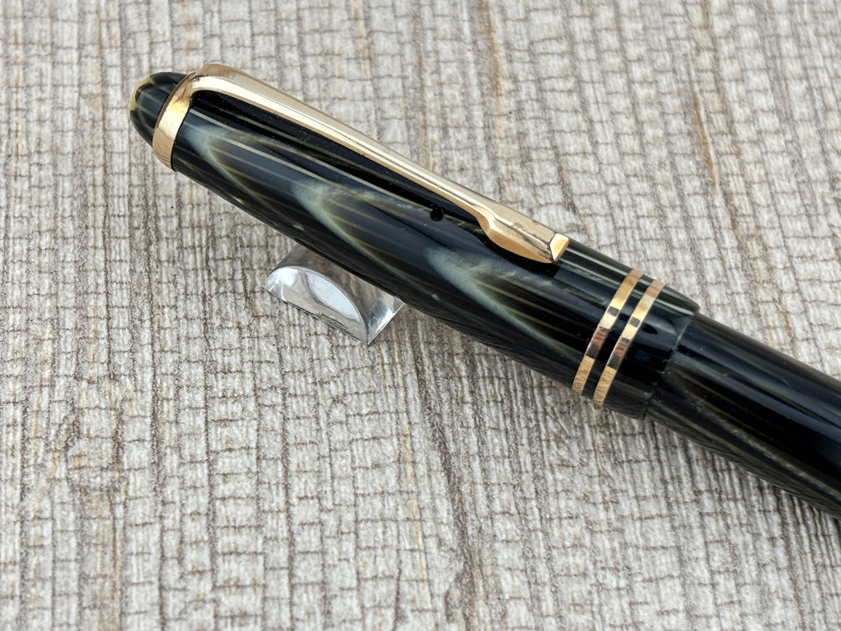 Montblanc 242 Grey Tiger Eye OBB Nib!  condition - condition! - Fountain Pen