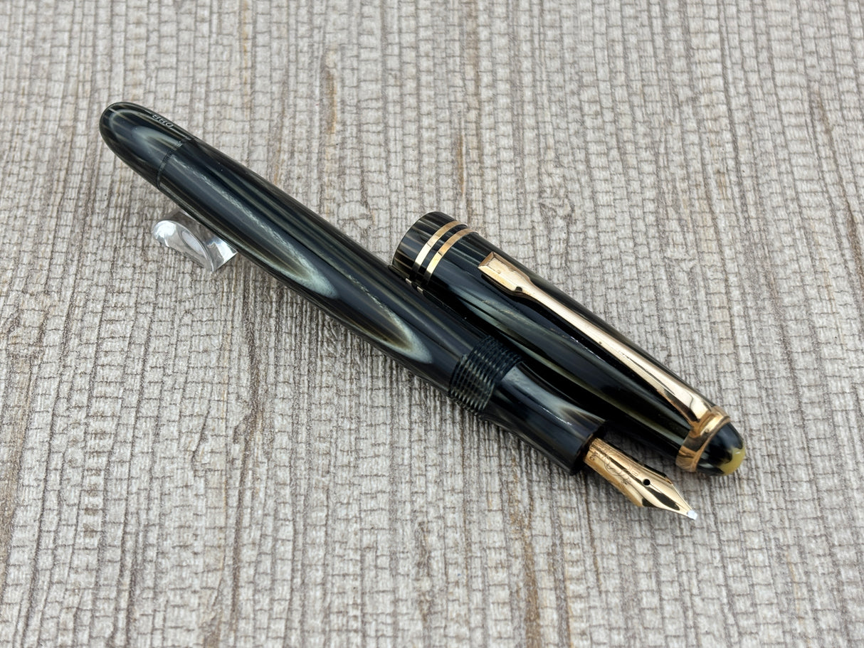 Montblanc 242 Grey Tiger Eye OBB Nib!  condition - condition! - Fountain Pen
