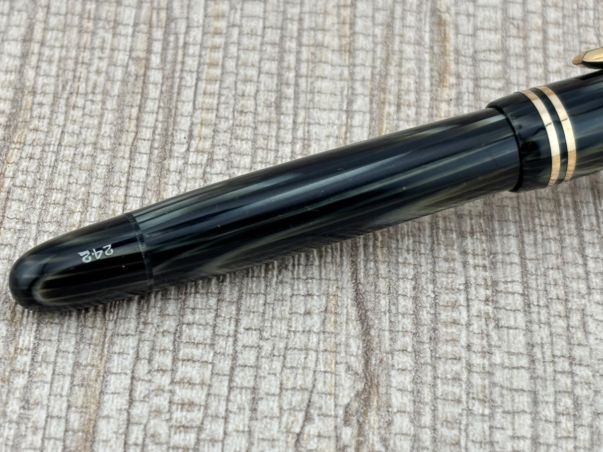 Montblanc 242 Grey Tiger Eye OBB Nib!  condition - condition! - Fountain Pen