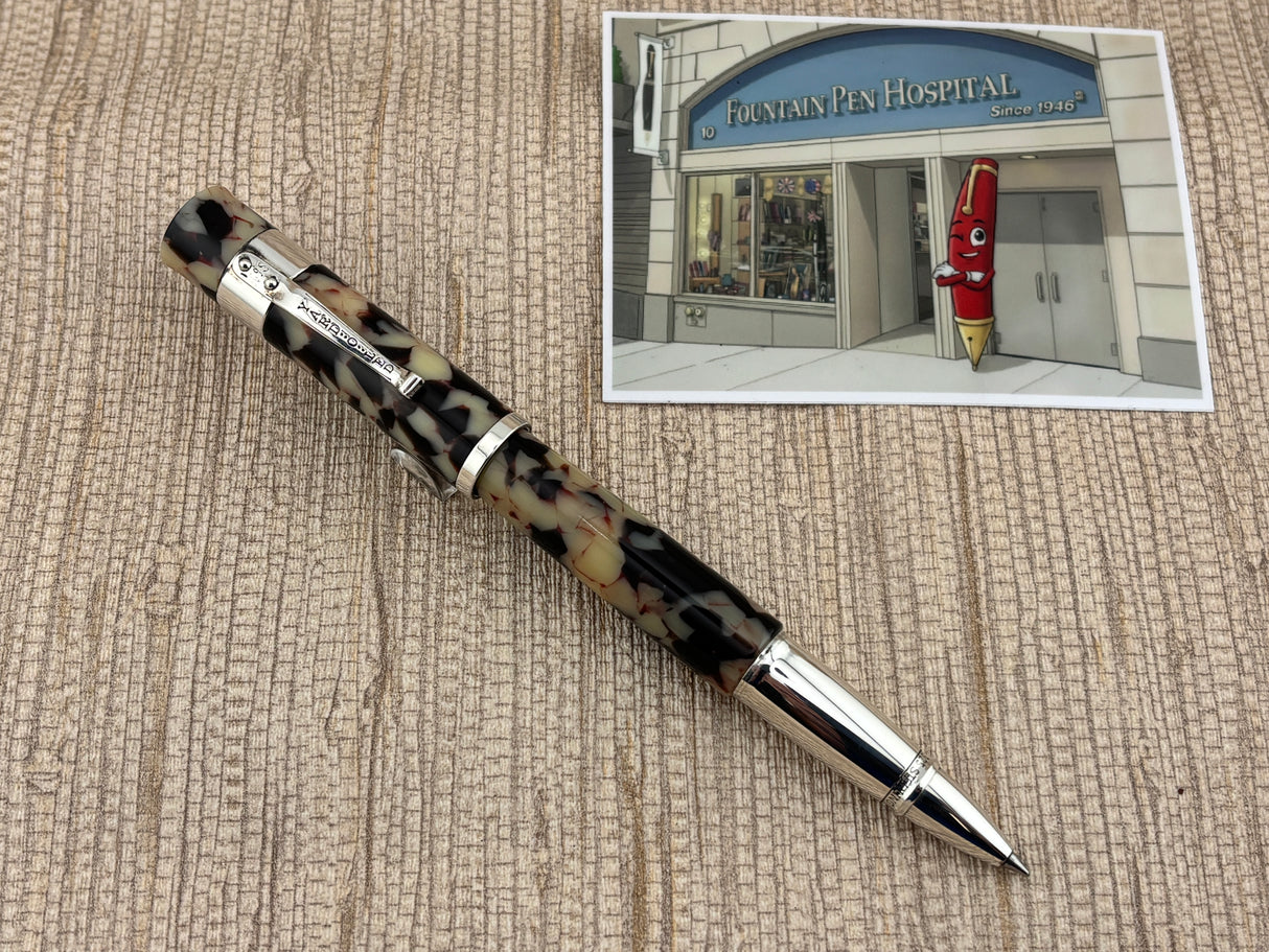 Yard-o-Led Astoria Grand Cream Ebony  Rollerball Pen