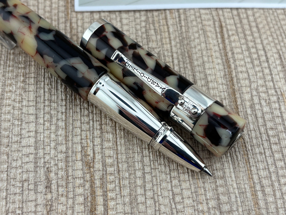 Yard-o-Led Astoria Grand Cream Ebony  Rollerball Pen