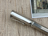 Montegrappa Mid-Size Reminiscence Sterling Silver Greek Key Pattern Faceted  Rollerball Pen