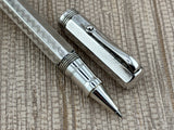 Montegrappa Mid-Size Reminiscence Sterling Silver Greek Key Pattern Faceted  Rollerball Pen