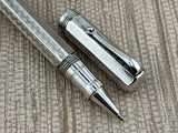 Montegrappa Mid-Size Reminiscence Sterling Silver Greek Key Pattern Faceted  Rollerball Pen